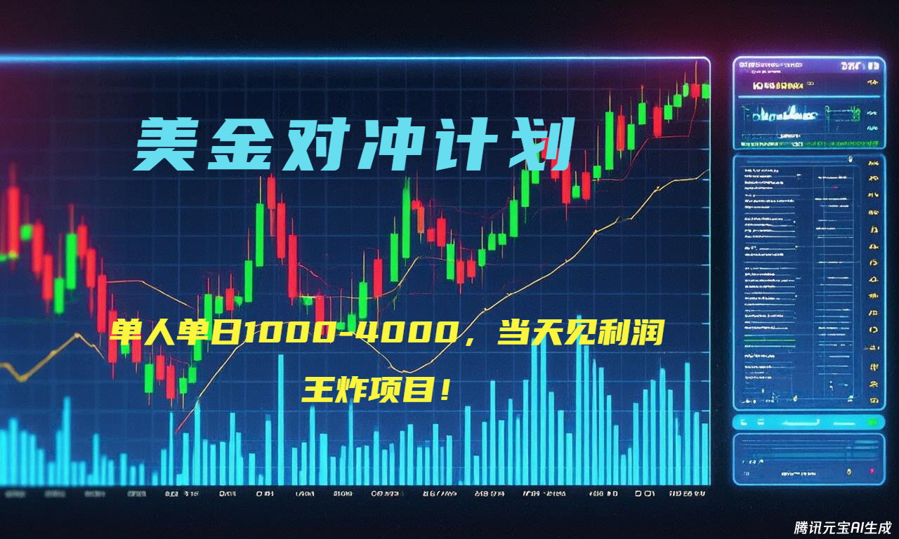 2025年最暴力项目“美金先登计划”最新最强对冲战法，每日实际收益1K-4K-网创教程