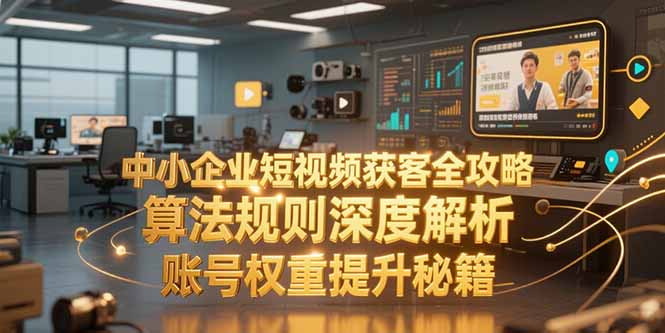 中小企业短视频获客全攻略，算法规则深度解析，账号权重提升秘籍-网创教程