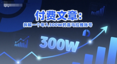 付费文章：拆解一个年入300W的喜马拉雅账号-网创教程