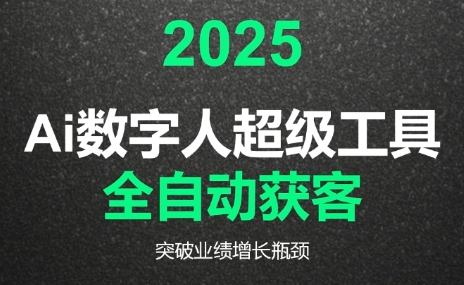 2025Ai数字人工具自动获客-网创教程