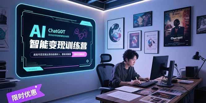 AI智能变现训练营，ChatGPT写作变现，电影解说制作，图文带货方法论-网创教程