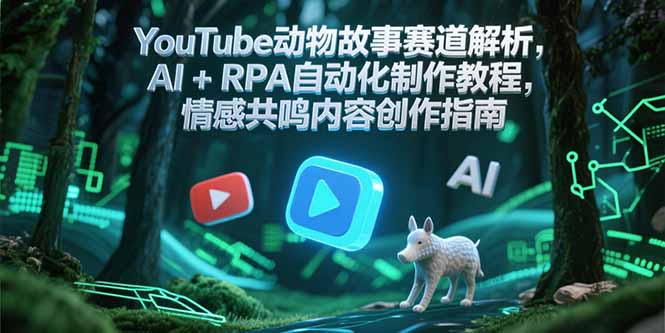 YouTube动物故事赛道解析，AI+RPA自动化制作教程，情感共鸣内容创作指南-网创教程