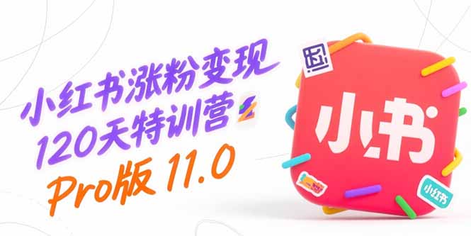 小红书涨粉变现120天特训营Pro版11.0：从0到1掌握平台运营,内容制作和变现-网创教程