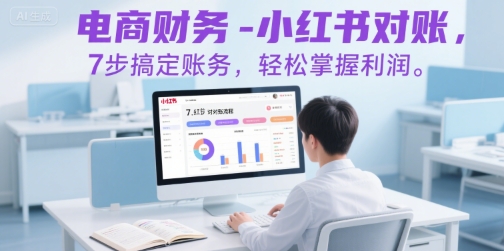 电商财务-小红书对账，7步搞定账务，轻松掌握利润-网创教程