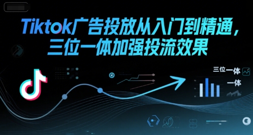 Tiktok广告投放从入门到精通，三位一体加强投流效果-网创教程