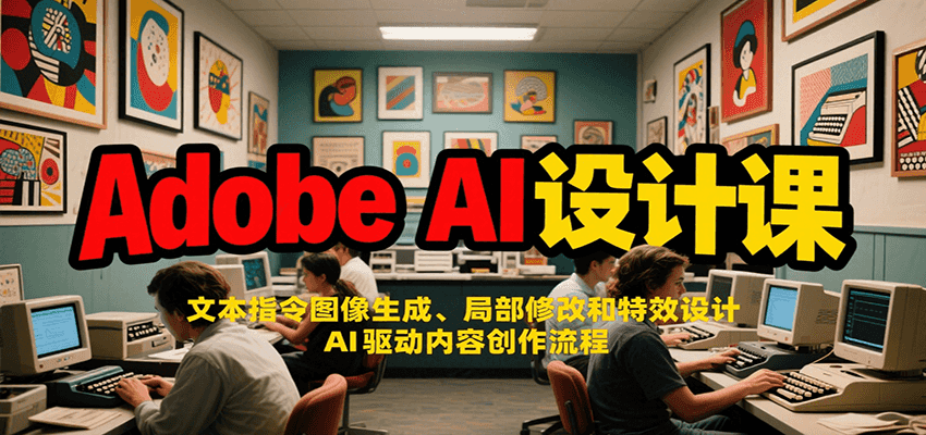 Adobe AI设计课：文本指令图像生成、局部修改和特效设计，AI驱动内容创作流程-网创教程