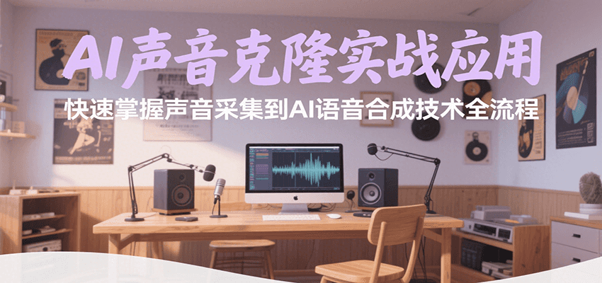 AI声音克隆实战应用，快速掌握声音采集到AI语音合成技术全流程-网创教程