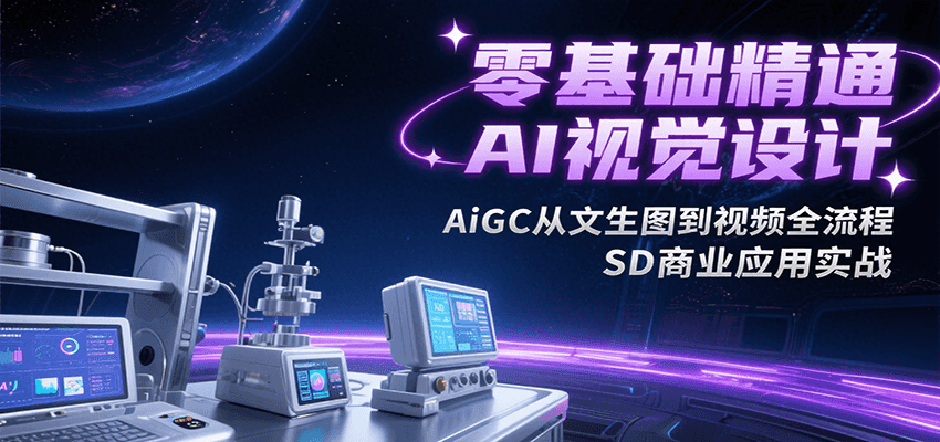 零基础精通AI视觉设计，AiGC从文生图到视频全流程，SD商业应用实战-网创教程