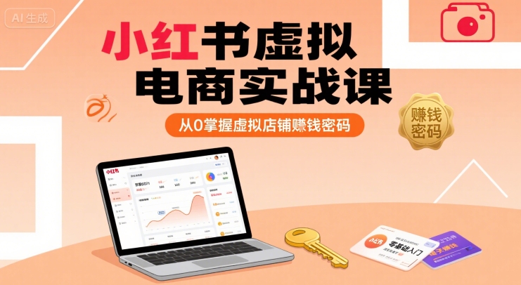 小红书虚拟电商实战课，从0掌握虚拟店铺賺钱密码-网创教程