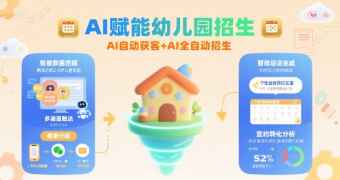 AI赋能幼儿园招生，AI自动获客+AI全自动招生-网创教程