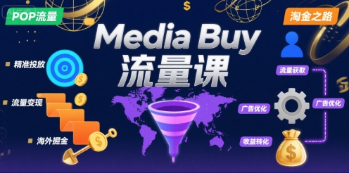 Media Buy之POP流量课，带你开启海外Media Buy淘金之路-网创教程