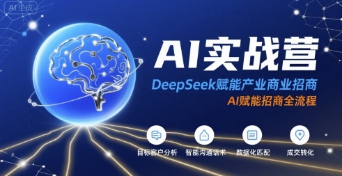 AI实战营：DeepSeek赋能产业商业招商，AI赋能招商全流程-网创教程
