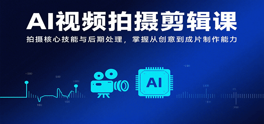 AI视频拍摄剪辑课，拍摄核心技能与后期处理，掌握从创意到成片制作能力-网创教程