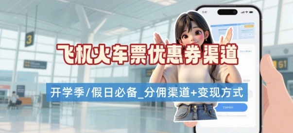 学生党必看！机票火车票优惠券申请渠道 + 项目打法，开学季节日速存-网创教程