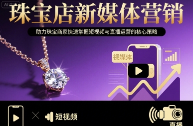 珠宝店新媒体营销，助力珠宝商家快速掌握短视频与直播运营的核心策略-网创教程