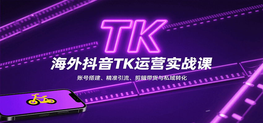 海外抖音TK运营实战课：账号搭建、精准引流、剪辑带货与私域转化-网创教程
