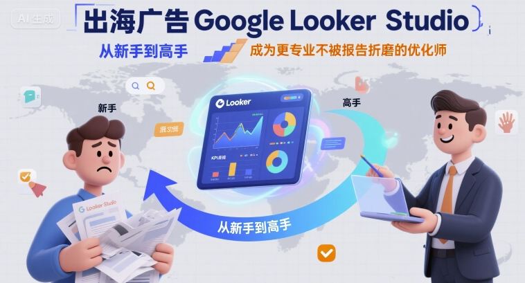 出海广告Google Looker Studio从新手到高手，成为更专业不被报告折磨的优化师-网创教程