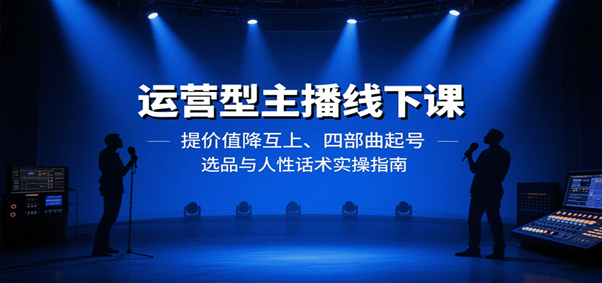 运营型主播线下课：提价值降互上、四部曲起号、选品与人性话术实操指南-网创教程