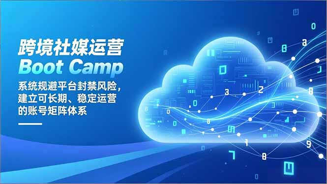 跨境社媒运营Boot Camp：系统规避平台封禁风险，建立可长期、稳定运营的账号矩阵体系-网创教程