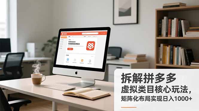 拆解拼多多虚拟类目核心玩法，矩阵化布局实现日入1000+-网创教程