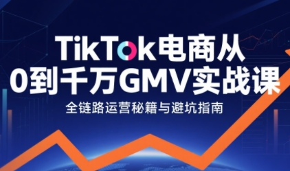 TikTok电商从0到千万GMV实战课，从0到1拆解实战秘籍(更新)-网创教程